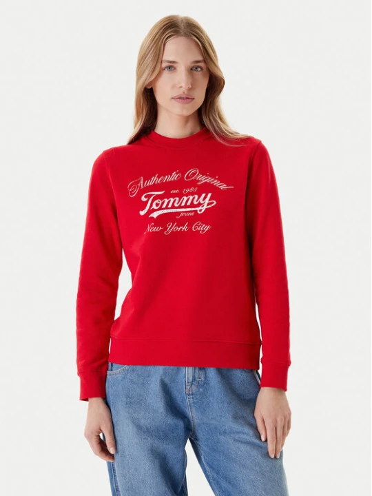 Zdjęcie produktu Tommy Jeans Bluza Essential DW0DW20942 Czerwony Regular Fit