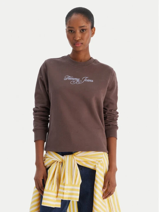 Zdjęcie produktu Tommy Jeans Bluza Essential DW0DW21922 Brązowy Regular Fit