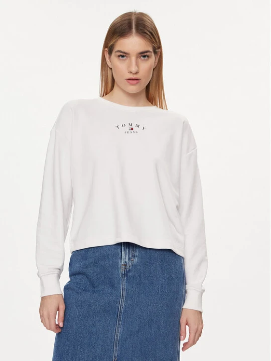 Zdjęcie produktu Tommy Jeans Bluza Essential Logo DW0DW18143 Biały Regular Fit