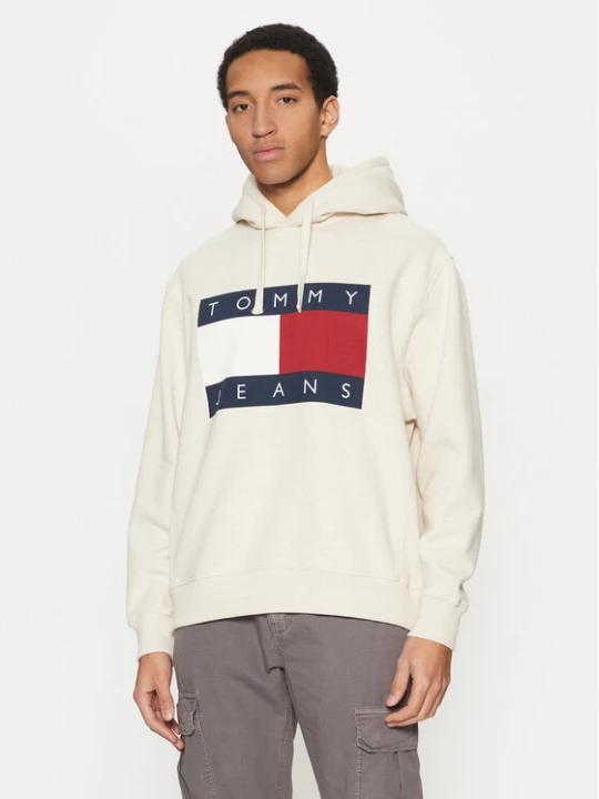 Zdjęcie produktu Tommy Jeans Bluza Flag DM0DM21174 Beżowy Regular Fit
