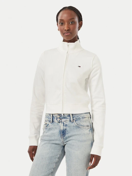 Zdjęcie produktu Tommy Jeans Bluza Flag DW0DW23535 Biały Slim Fit
