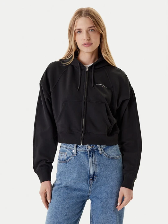 Zdjęcie produktu Tommy Jeans Bluza Linear DW0DW21163 Czarny Boxy Fit