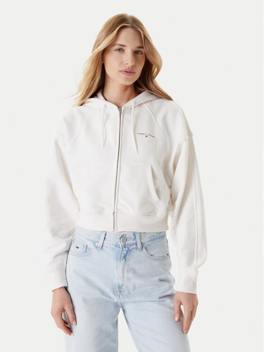 Zdjęcie produktu Tommy Jeans Bluza Linear DW0DW21163 Écru Boxy Fit Kremowy