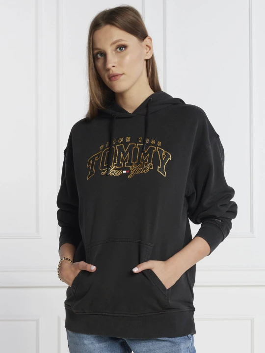 Zdjęcie produktu Tommy Jeans Bluza LUXE VARSITY | Relaxed fit czarny