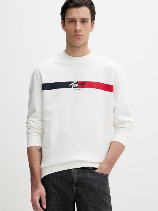 Zdjęcie produktu Tommy Jeans bluza męska bawełniana beżowy