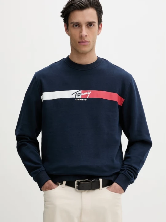 Zdjęcie produktu Tommy Jeans bluza męska bawełniana granatowy