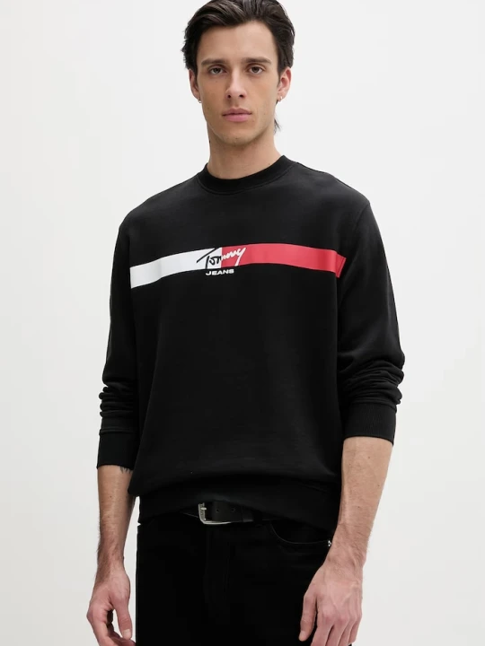 Zdjęcie produktu Tommy Jeans bluza męska bawełniana czarny