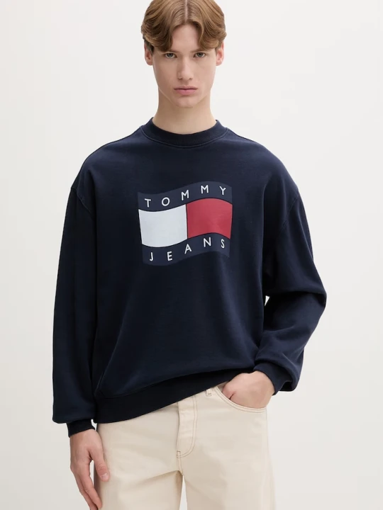 Zdjęcie produktu Tommy Jeans bluza męska bawełniana granatowy