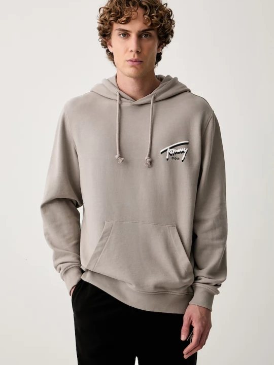 Zdjęcie produktu Tommy Jeans bluza męska bawełniana beżowy