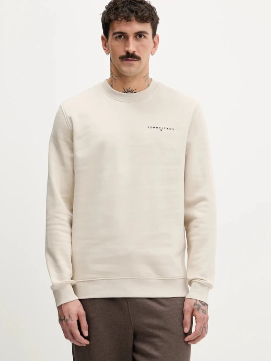 Zdjęcie produktu Tommy Jeans bluza męska z bawełną beżowy