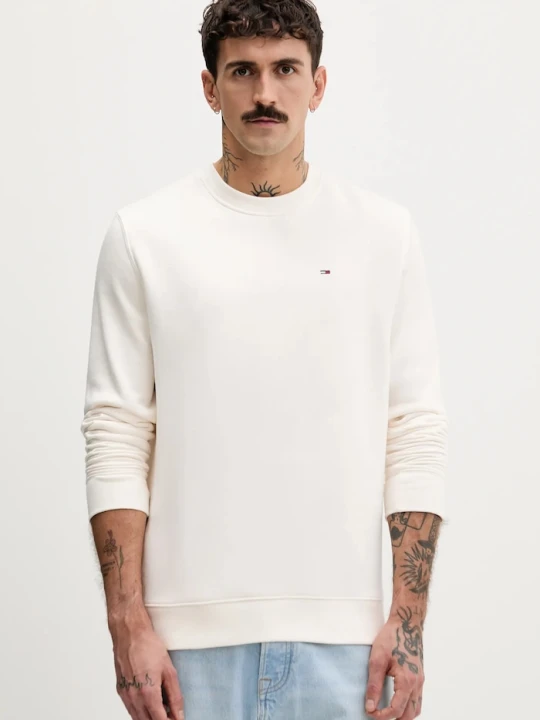 Zdjęcie produktu Tommy Jeans bluza męska z bawełną beżowy