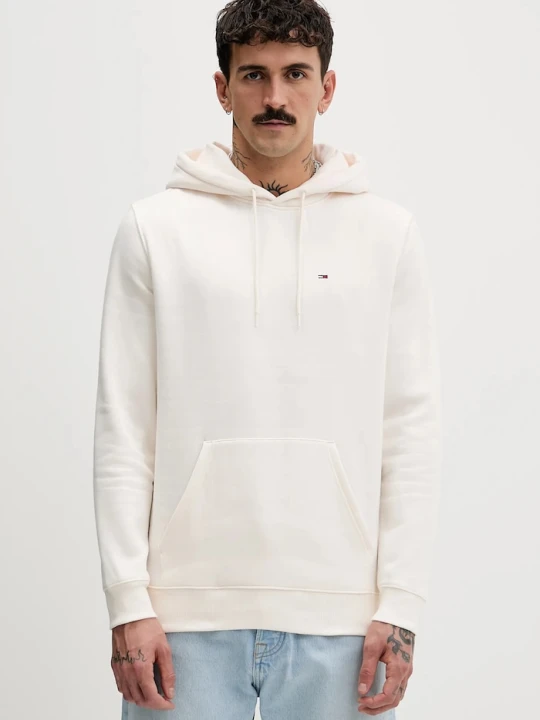 Zdjęcie produktu Tommy Jeans bluza z kapturem męska z bawełną beżowy