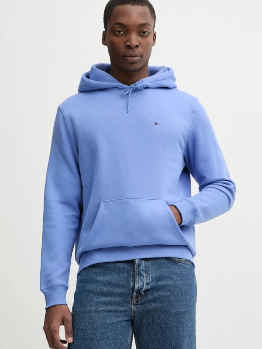 Zdjęcie produktu Tommy Jeans bluza z kapturem męska z bawełną fioletowy