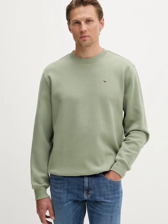 Zdjęcie produktu Tommy Jeans bluza męska z bawełną zielony