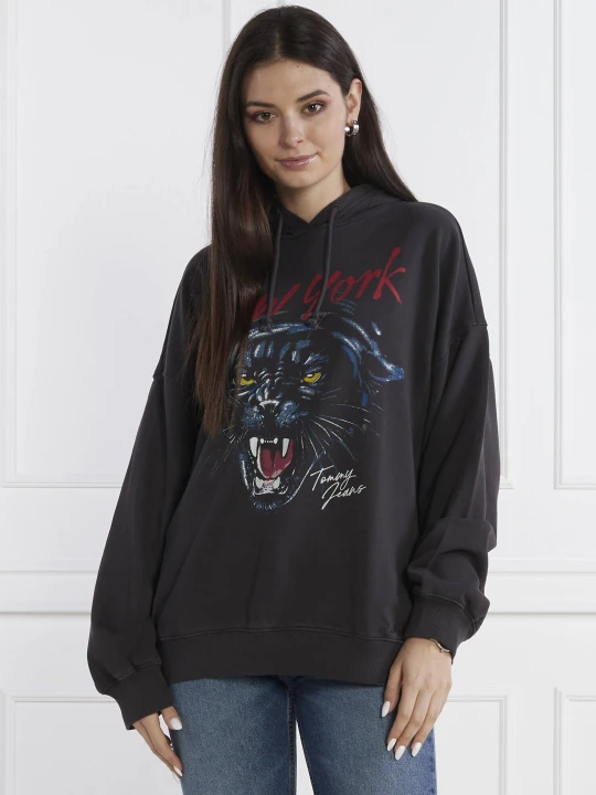 Zdjęcie produktu Tommy Jeans Bluza PANTHER HOODIE | Oversize fit czarny