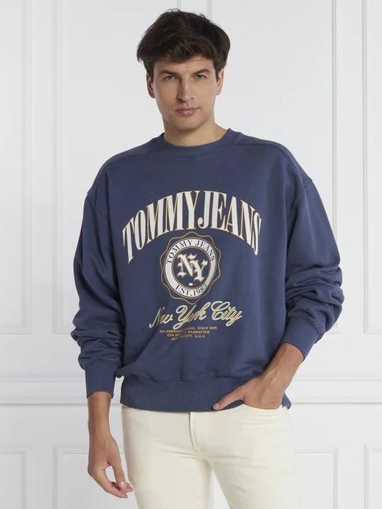 Zdjęcie produktu Tommy Jeans Bluza TJM BOXY LUXE VARSITY CREW | Regular Fit granatowy