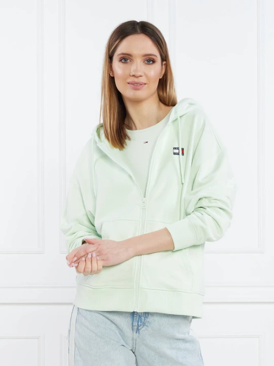 Zdjęcie produktu Tommy Jeans Bluza TJW RLX XS BADGE ZIP TRHU | Relaxed fit zielony