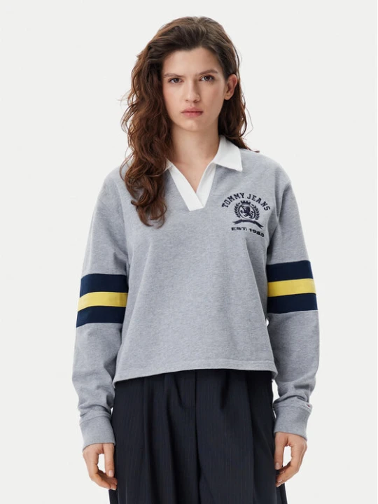Zdjęcie produktu Tommy Jeans Bluza Varsity DW0DW20312 Szary Relaxed Fit