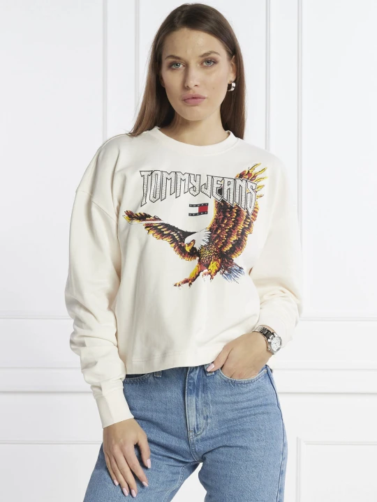 Zdjęcie produktu Tommy Jeans Bluza VINTAGE EAGLE CREW | Relaxed fit beżowy