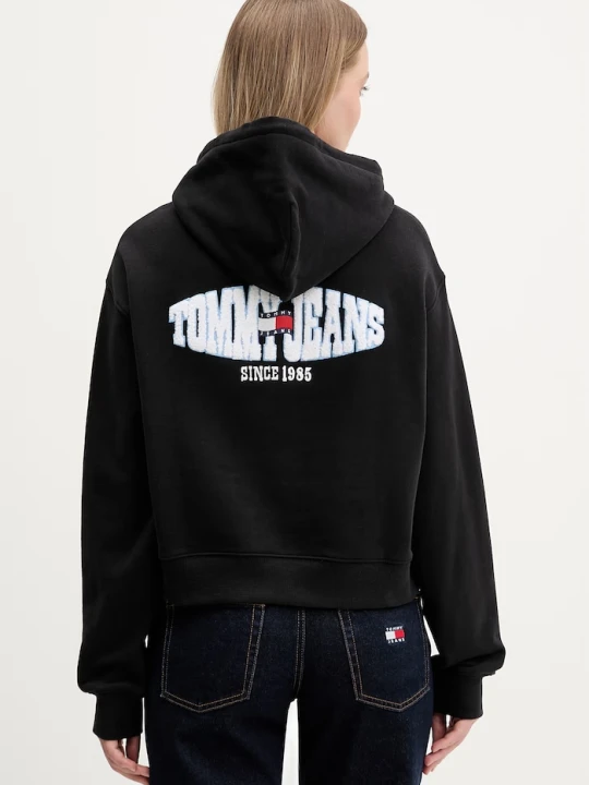 Zdjęcie produktu Tommy Jeans bluza z kapturem damska bawełniana czarny