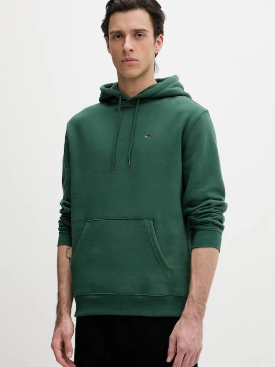 Zdjęcie produktu Tommy Jeans bluza z kapturem męska z bawełną zielony