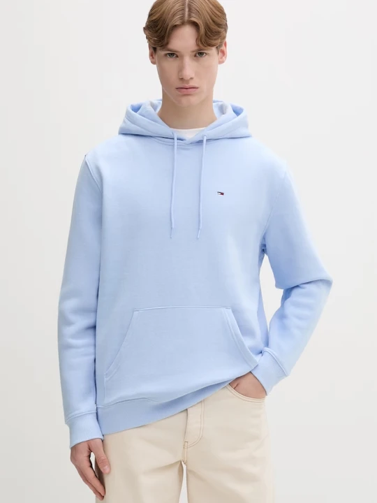 Zdjęcie produktu Tommy Jeans bluza z kapturem męska z bawełną niebieski