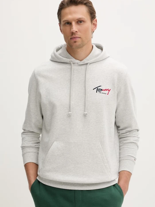 Zdjęcie produktu Tommy Jeans bluza z kapturem męska bawełniana szary