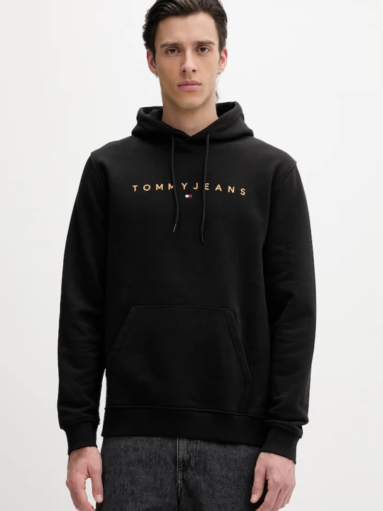 Zdjęcie produktu Tommy Jeans bluza z kapturem męska z bawełną czarny