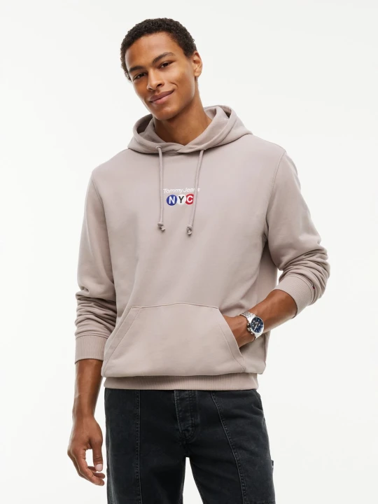 Zdjęcie produktu Tommy Jeans bluza z kapturem Mężczyźni Bawełna (100%) brązowy