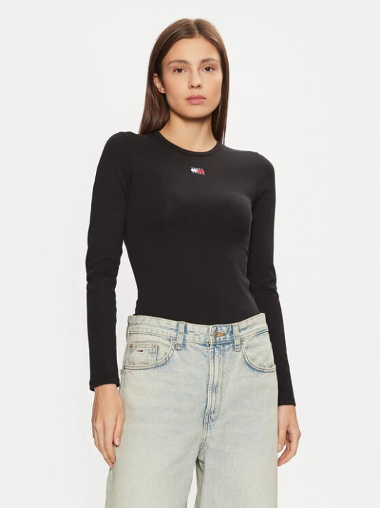 Zdjęcie produktu Tommy Jeans Bluzka DW0DW20178 Czarny Slim Fit