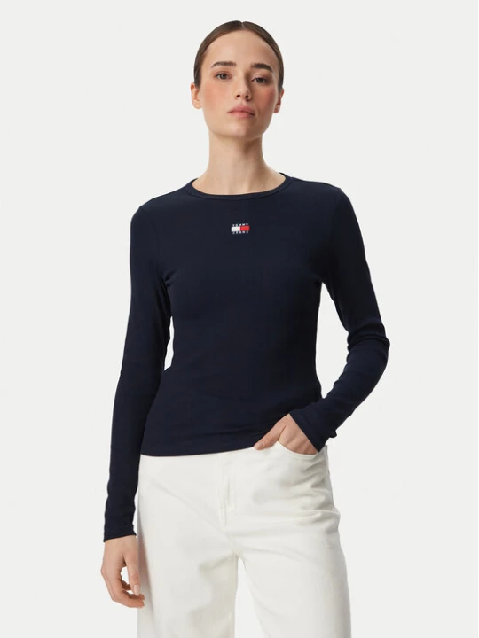 Zdjęcie produktu Tommy Jeans Bluzka DW0DW20178 Granatowy Slim Fit