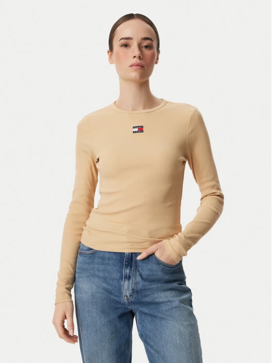 Zdjęcie produktu Tommy Jeans Bluzka DW0DW20178 Żółty Slim Fit