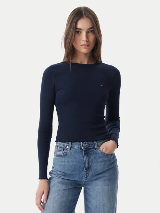 Zdjęcie produktu Tommy Jeans Bluzka DW0DW22783 Granatowy Slim Fit
