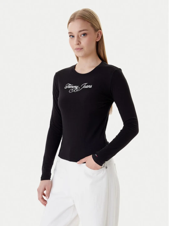 Zdjęcie produktu Tommy Jeans Bluzka Essential DW0DW21844 Czarny Regular Fit