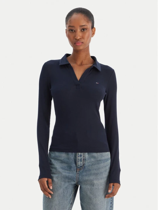 Zdjęcie produktu Tommy Jeans Bluzka Essential DW0DW21933 Granatowy Slim Fit