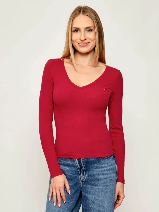 Zdjęcie produktu Tommy Jeans Bluzka Essential | Slim Fit malinowy