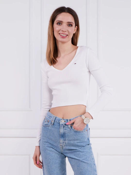 Zdjęcie produktu Tommy Jeans Bluzka | Slim Fit biały