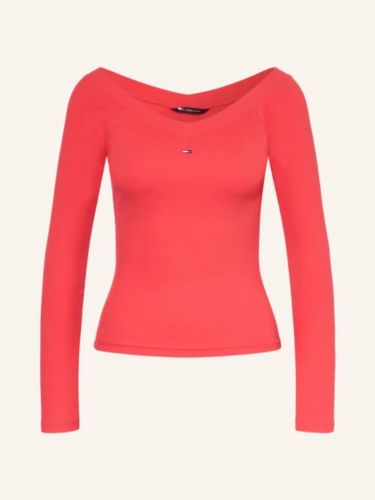 Zdjęcie produktu Tommy Jeans Bluzka Z Odkrytymi Ramionami rot CZERWONY