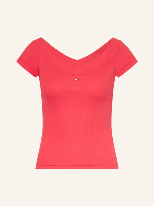 Zdjęcie produktu Tommy Jeans Bluzka Z Odkrytymi Ramionami rot CZERWONY