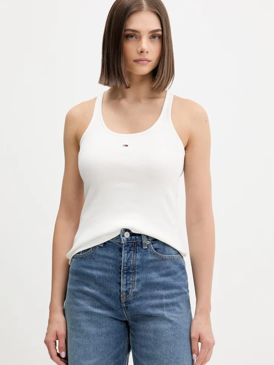 Zdjęcie produktu Tommy Jeans bokserka damska bawełniana z elastanem beżowy