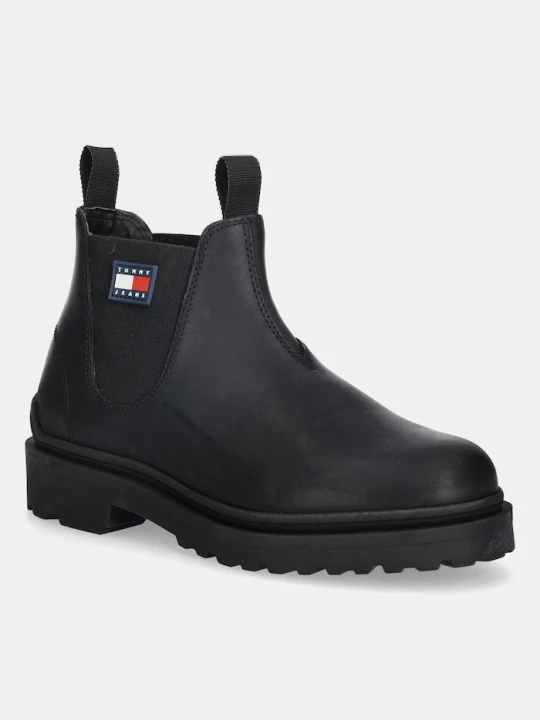 Zdjęcie produktu Tommy Jeans buty skórzane TJM CHELSEA LEATHER czarny