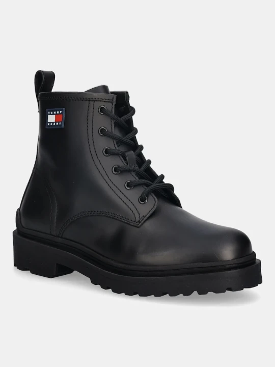 Zdjęcie produktu Tommy Jeans buty skórzane TJM LACE UP RUBBERIZED czarny