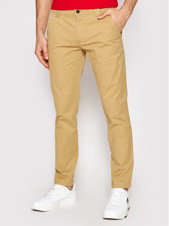 Zdjęcie produktu Tommy Jeans Chinosy Scanton DM0DM09595 Brązowy Slim Fit