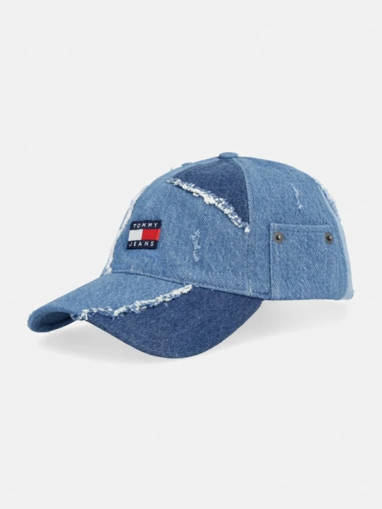 Zdjęcie produktu Tommy Jeans czapka bejsbolowa męska bawełniana niebieski