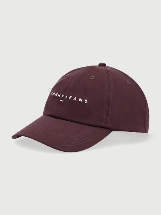 Zdjęcie produktu Tommy Jeans czapka bejsbolówka męska bawełniana bordowy