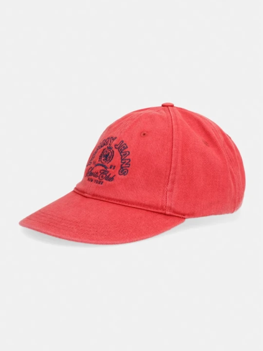 Zdjęcie produktu Tommy Jeans czapka bejsbolówka męska bawełniana czerwony