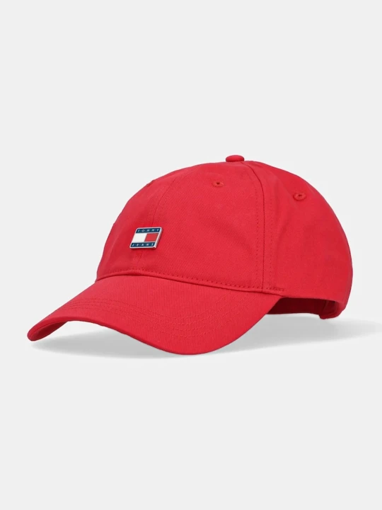 Zdjęcie produktu Tommy Jeans czapka z daszkiem bawełniana czerwony