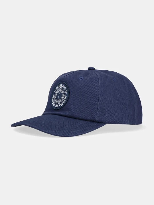 Zdjęcie produktu Tommy Jeans czapka z daszkiem bawełniana granatowy