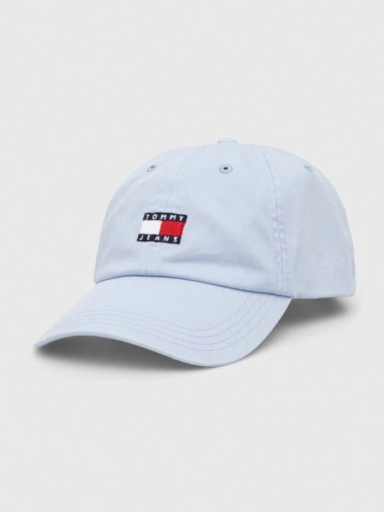 Zdjęcie produktu Tommy Jeans czapka z daszkiem bawełniana niebieski