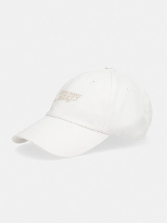 Zdjęcie produktu Tommy Jeans czapka z daszkiem damska bawełniana beżowy